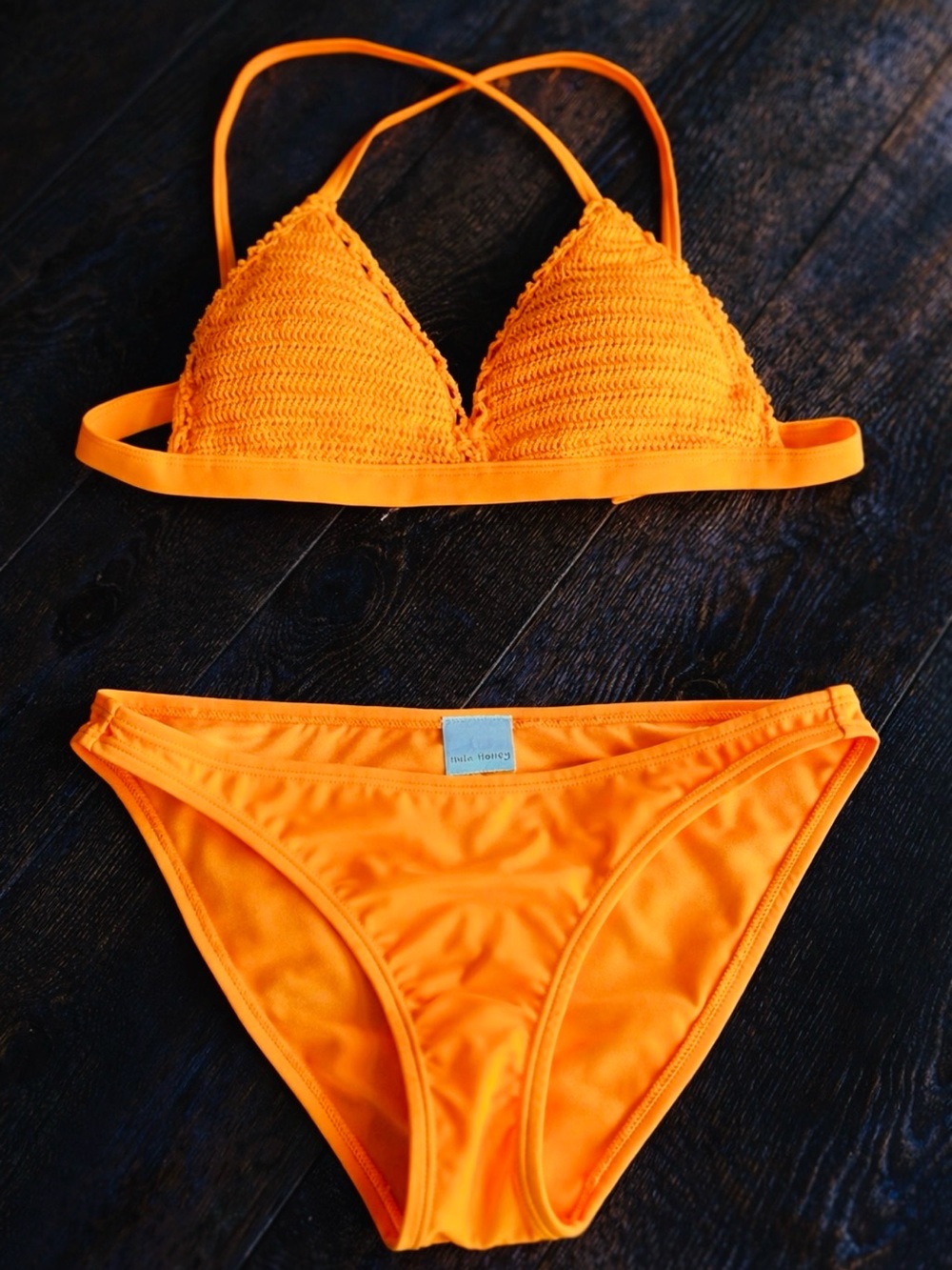 Hula Honey 2‑Piece Bikini Set – Bright Orange (XS/S, NWOT)
